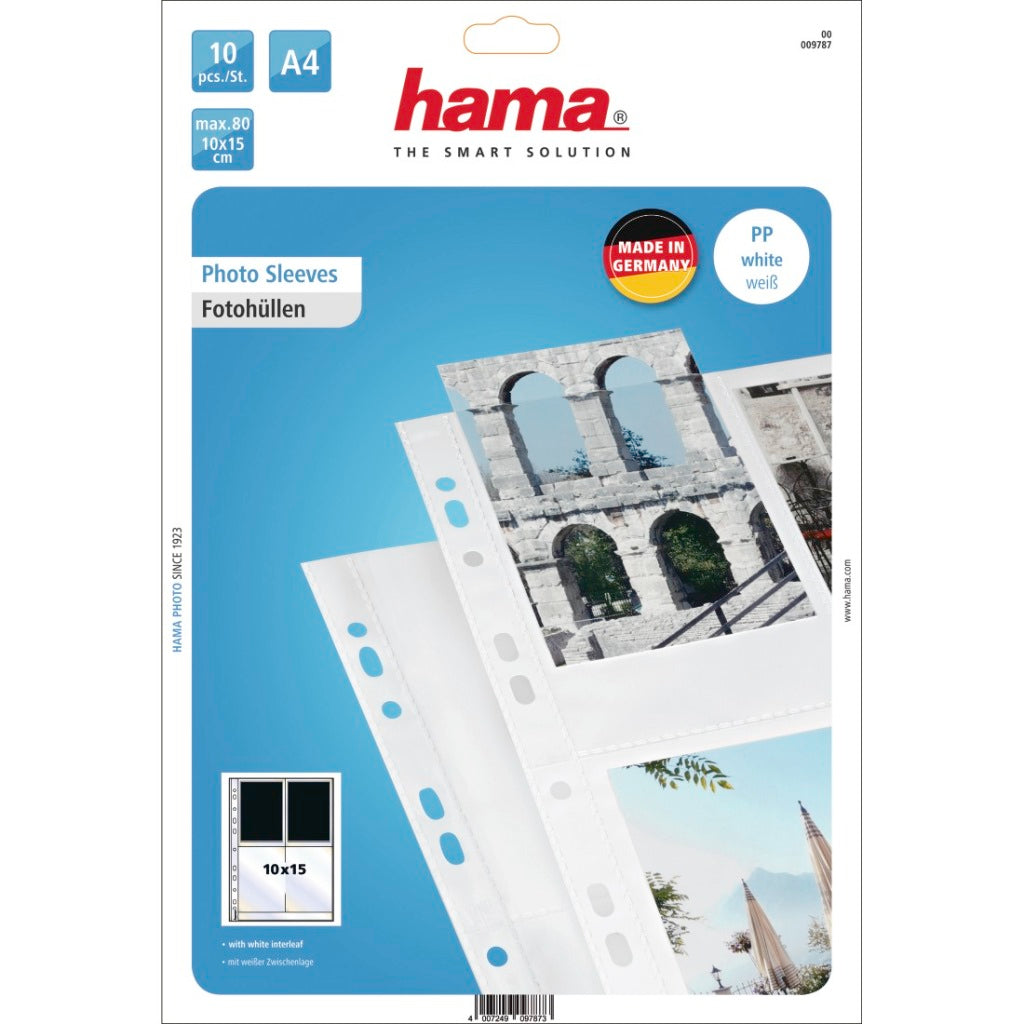 Hama fotoærmer 10x15cm hvid 10 stk