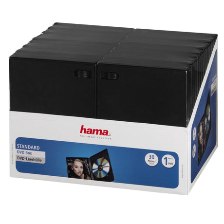 Hama DVD-boks sort 30-pak rød