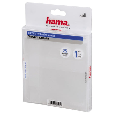 Hama CD DVD papir sleeves 25-pak gennemsigtig