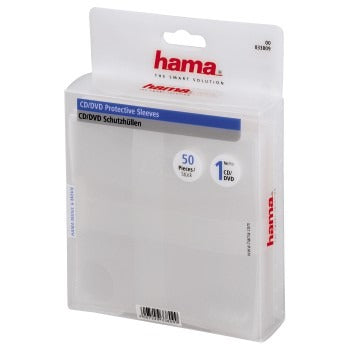 Hama CD DVD covers 50 pack transparent
