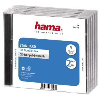 Hama CD-boks dobbelt 5-pak forseglet