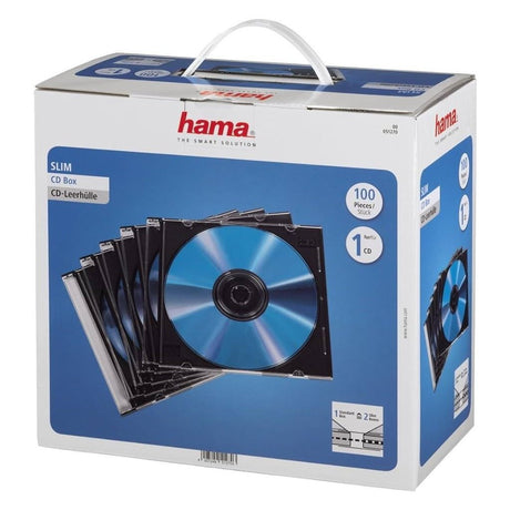 Hama CD slim æske 100 stk sort gennemsigtig