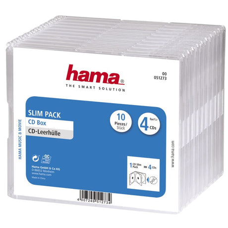 Hama CD-bokse #039;slim-pack #039;4 pr. 10