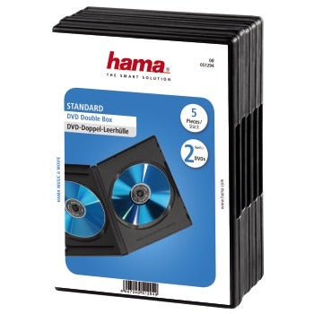 Hama DVD dobbeltboks sort 5 pak