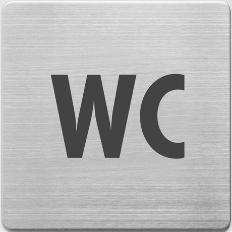 Alco al-450-5 piktogram rustfrit stål 90x90x1mm - toilet -