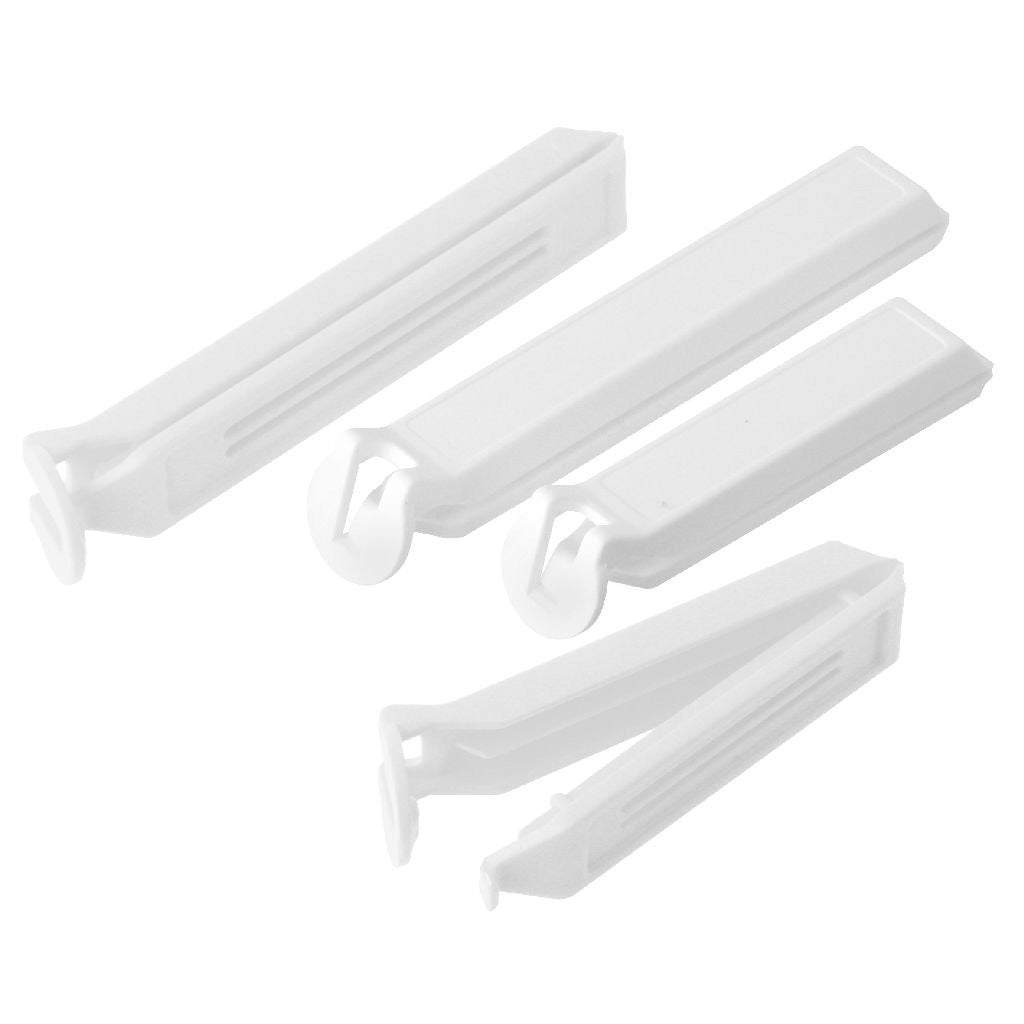Fackelmann basis ferskvareklemme 11 og 8 cm hvid 4 stk