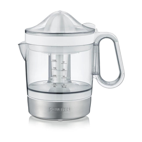 Severin citruspresse 1l 40w rustfrit stål hvid
