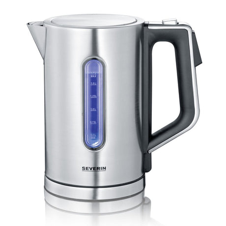 Severin wk3418 elkedel 1,7l 3000w rustfrit stål sort