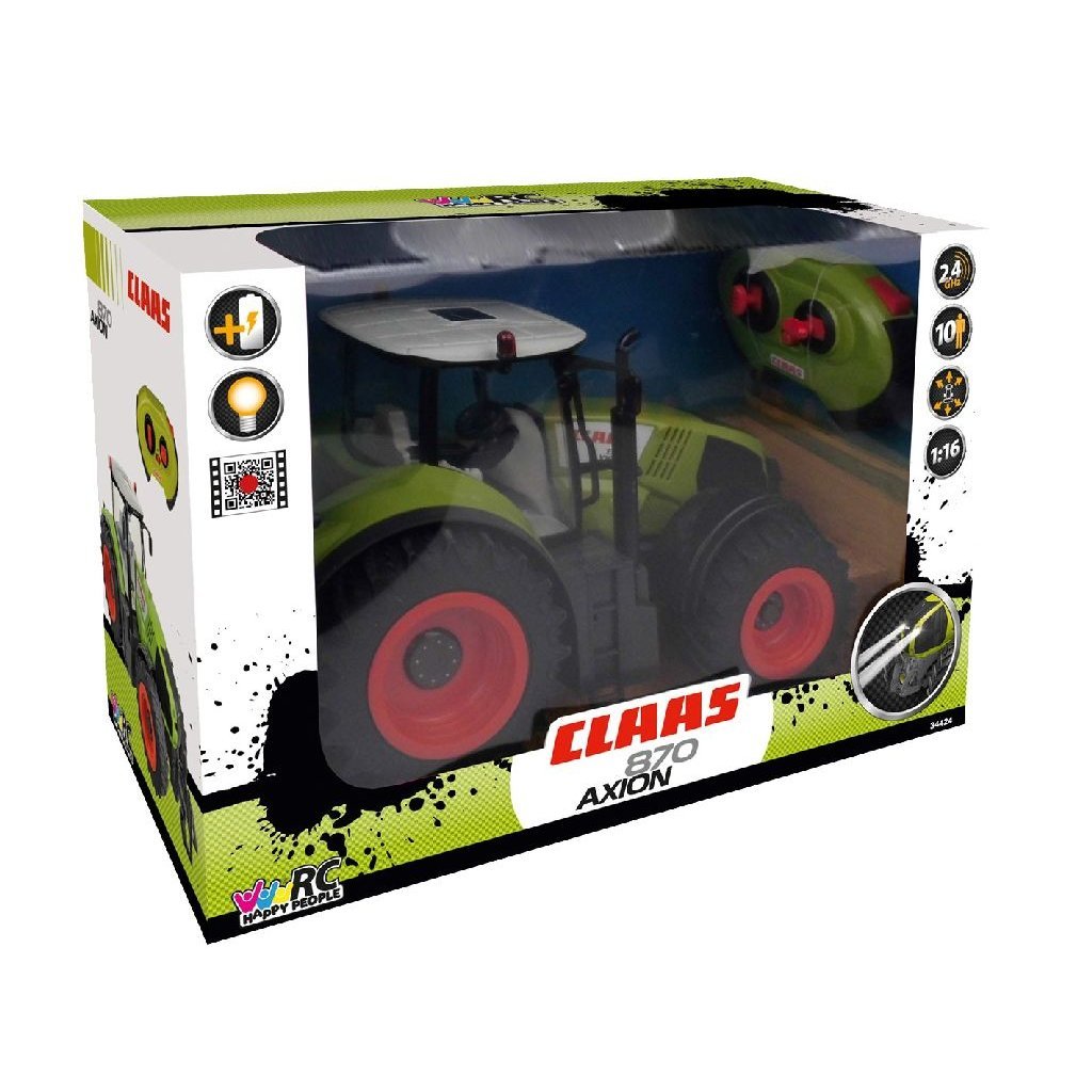 Glade mennesker rc claas axion 870 traktor med lys 1:16