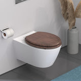 Schütete Schüte toiletstol Soft-Close Dark Wood MDF