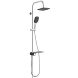 Schüte Rain Shower Set med sideplateau Aquastar Chrome-farvet antracit