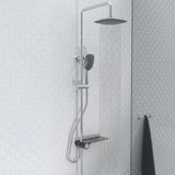 Schüte Rain Shower Set med sideplateau Aquastar Chrome-farvet antracit