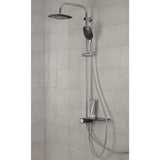 Schüte Rain Shower Set med sideplateau Aquastar Chrome-farvet antracit