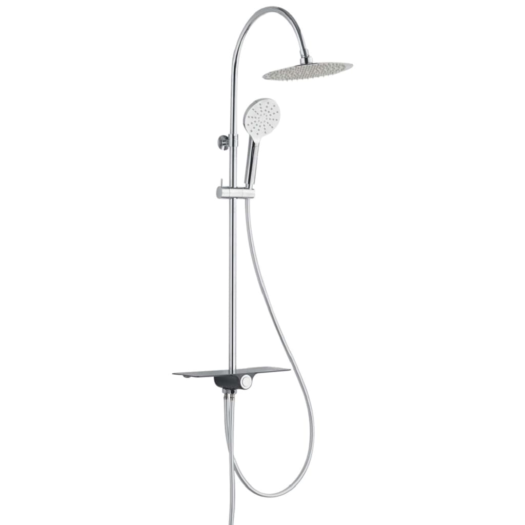 Schütete Schüte Rain Shower Set med Plateau Aquastar Chrome-farvet Anthacite