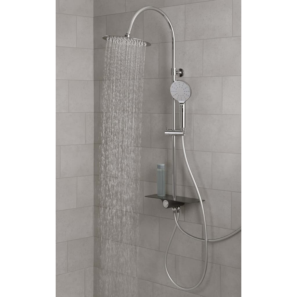Schütete Schüte Rain Shower Set med Plateau Aquastar Chrome-farvet Anthacite