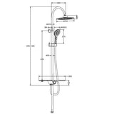 Schütete Schüte Rain Shower Set med Plateau Aquastar Chrome-farvet Anthacite