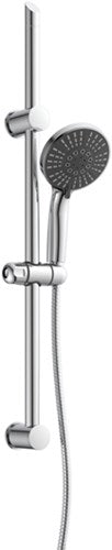 Schütte Adria brusesæt med håndbruser - ø 12,5 cm - 5 positioner - 70 cm brusestang - 150 cm slange - krom