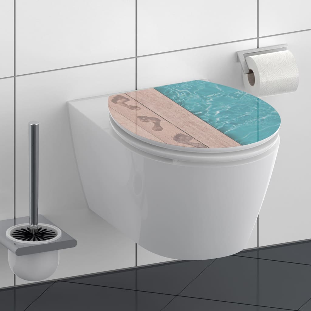 Schüte schüte toiletglas med blød tæt pole side MDF højglans