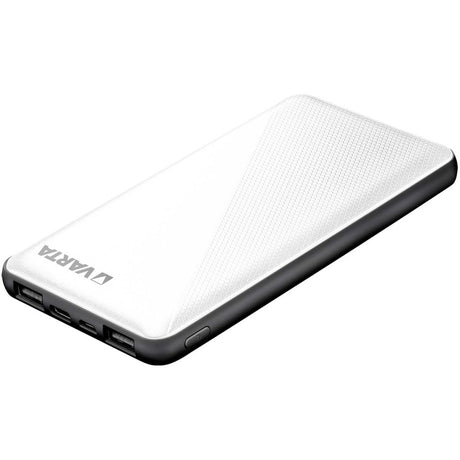 Varta powerbank 10.000ma sølv + LED indikation USB og USB-C - 3509010