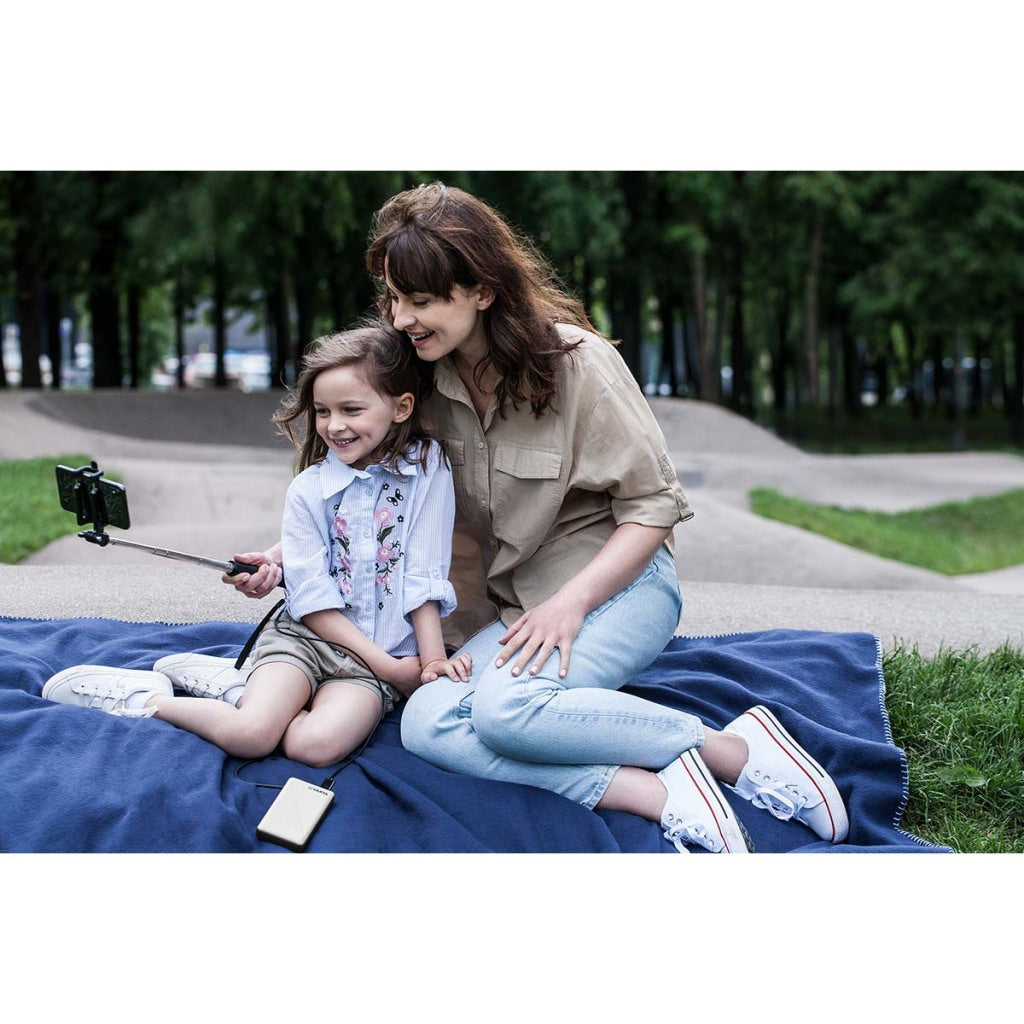 Enzo Varta powerbank 10.000ma sølv + LED indikation USB og USB-C - 3509010