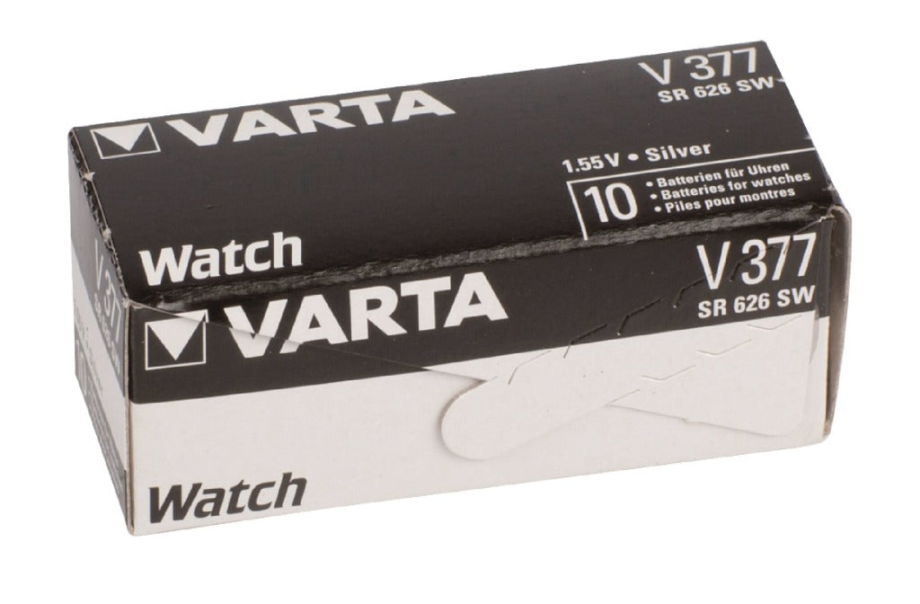 Varta v377 knapcelle batteri sølv