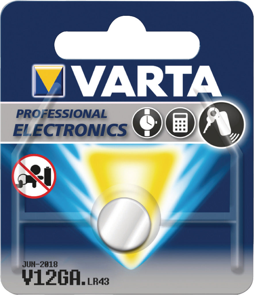 Varta knapcelle batteri tynd v12ga lr43