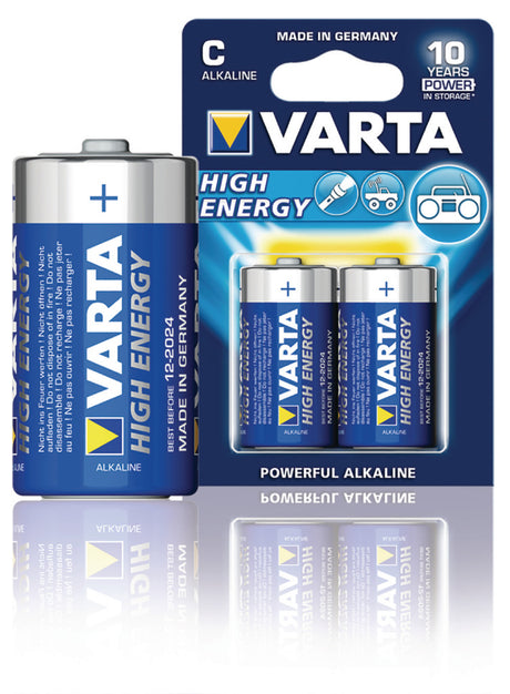 Varta 4914 2b batteri alkalisk c lr14 1,5 v højenergi 10 blærer