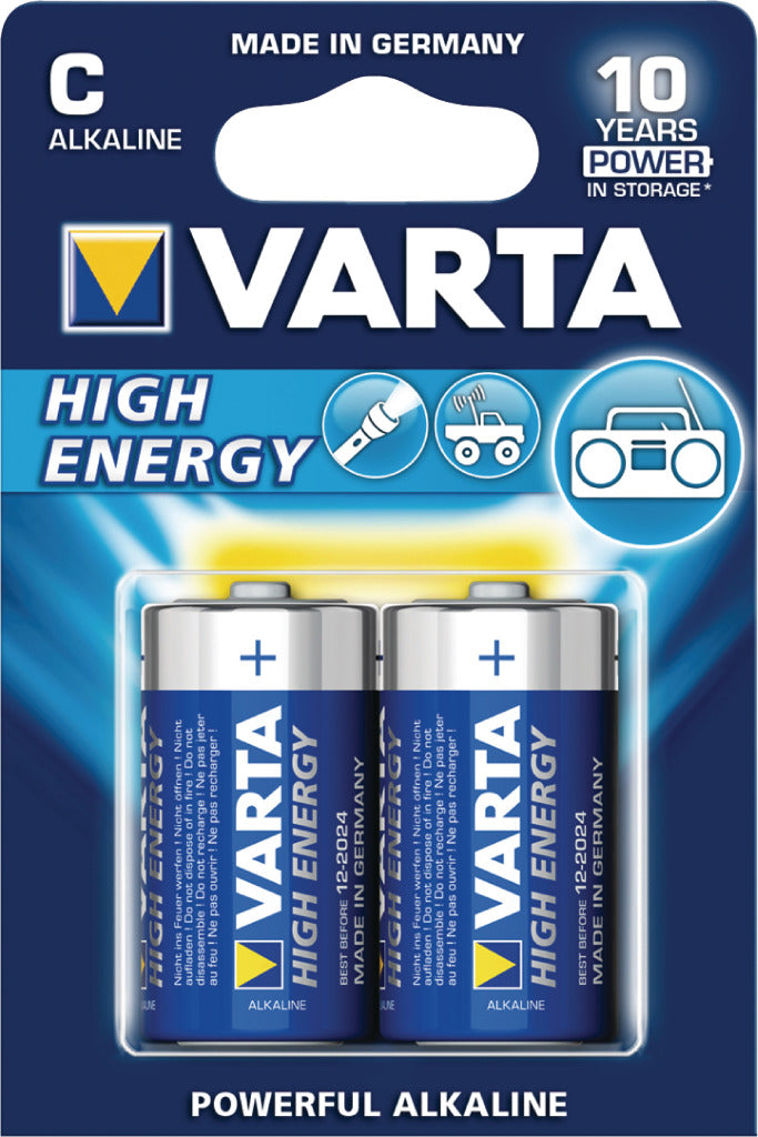 Varta 4914 2b batteri alkalisk c lr14 1,5 v højenergi 10 blærer