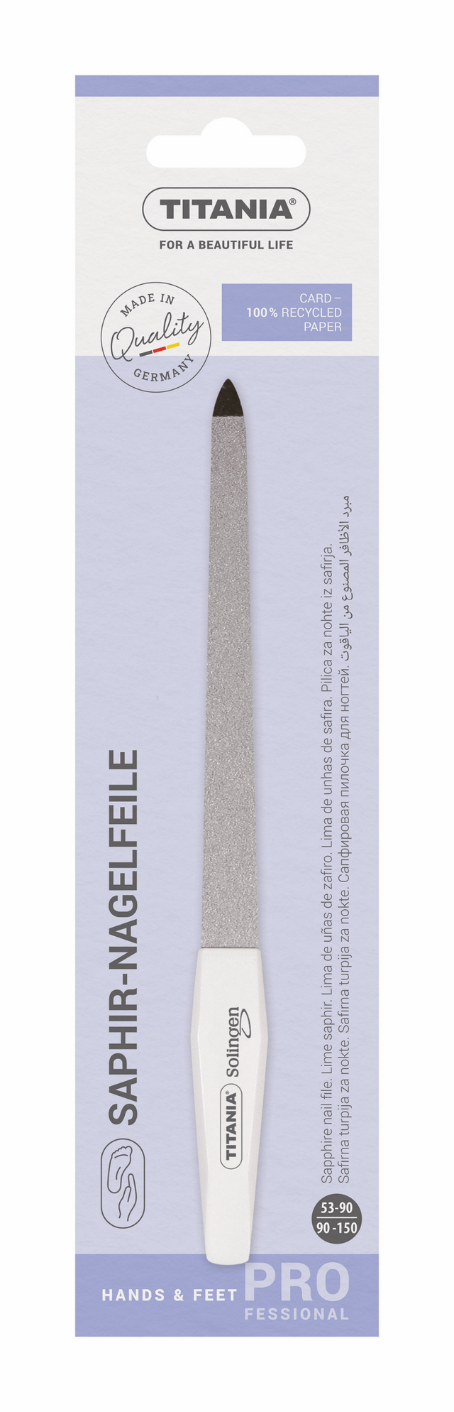 Titania nagelvijl solingen saffier 17cm