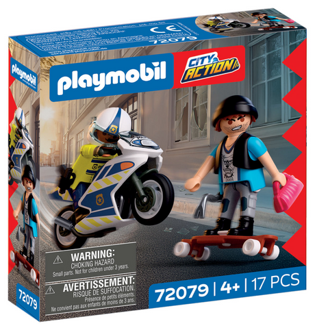 Playmobil 72079 achtervolging met motorfiets | 2 stk