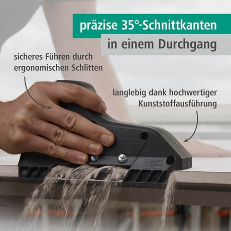 Wolfcraft - gipsplan - plan til gips - 45 graders gipspladeskærer - kantplan - 4009000