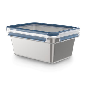 Emsa n1150600 klip og luk madbeholder 2l rustfrit stål