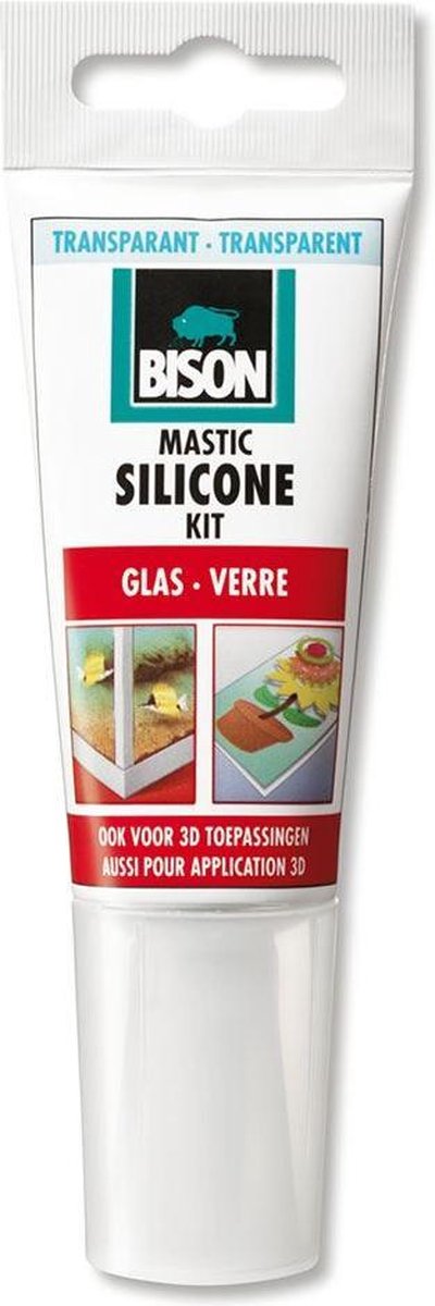 Bison silikone fugemasse glasrør - gennemsigtig - 60 ml