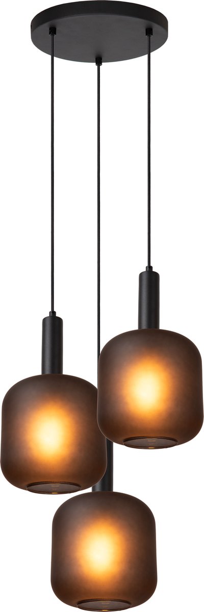Lucide eloise - hængelampe - ø 40 cm - 3xe27 - sort
