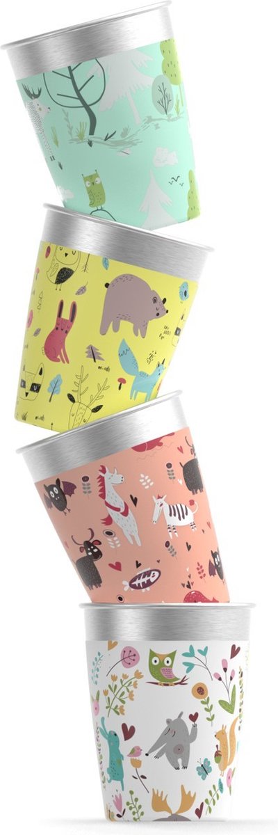 Sigg | børn kop sæt wildlife 0,35l multicolor | drikkedunk til børn