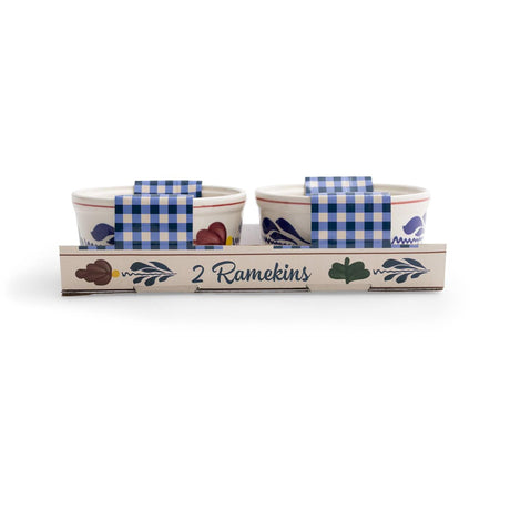 Boerenbont ramekin 9,5 cm sæt med 2 skåle