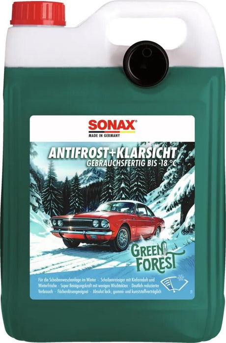 Sonax anti-frost beskyttelse anti-frost klar anti-rust + frit udsyn 5l grøn skov