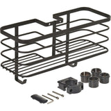 Metaltex origin lava touch brusestang til brusesøjle 29x11x15cm mat sort (hæng uden boring)