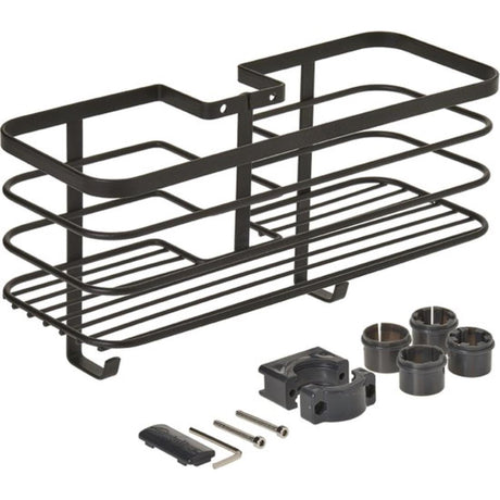 Metaltex origin lava touch brusestang til brusesøjle 29x11x15cm mat sort (hæng uden boring)