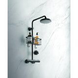 Metaltex origin lava touch brusestang til brusesøjle 29x11x15cm mat sort (hæng uden boring)