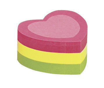Infosedler i-5840-39 infoformede sticky notes 50x50mm hjerte 225 ark