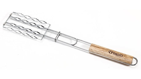 Tepro 8527 grillpølseklemme til 4 pølser med træhåndtag 51 cm