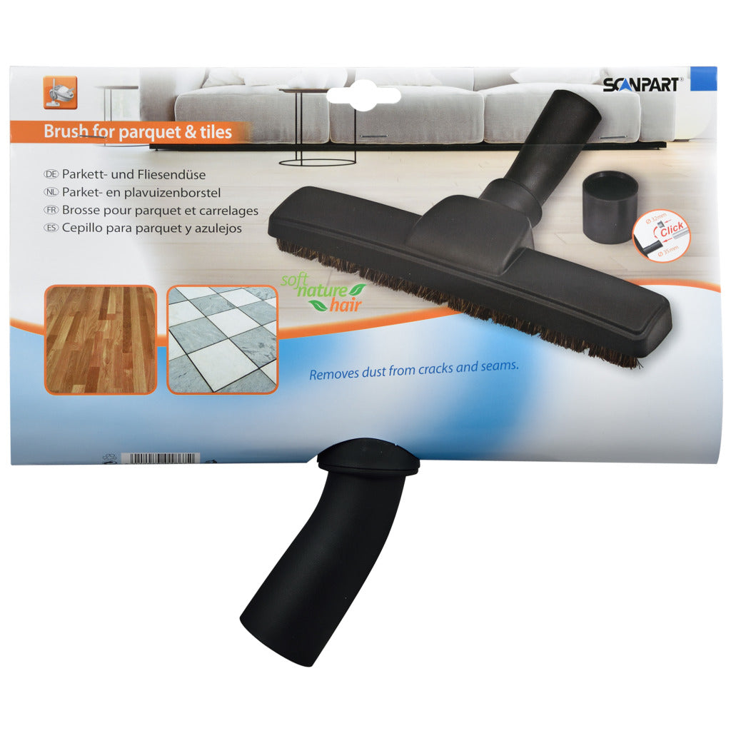 Scanpart universal parketbørste 32+35 mm sort
