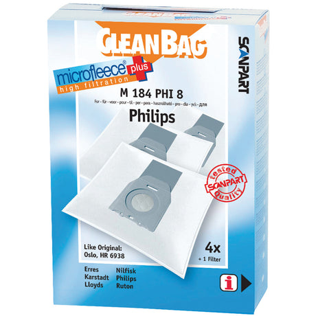 Scanpart m184phi8 microflee dustbag philips oslo og micro