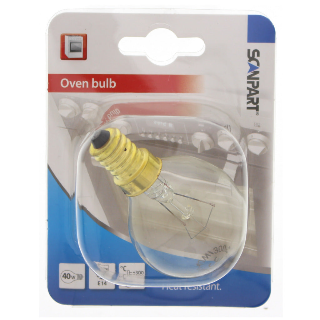 Scanpart 1100000001 f126 ovnlampe e14 40w 300gr. kugle
