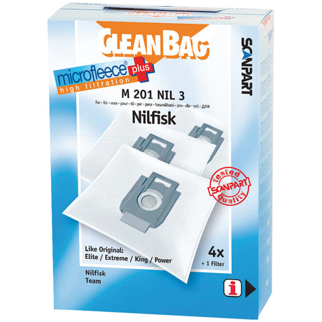 Scanpart m201nil3 microflee dustbag nilfisk king micro en