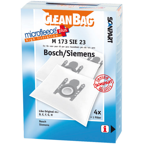 Scanpart m173sie23 mikrofleese støvpose b s d e f g h micro en