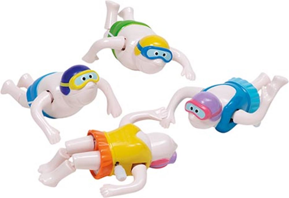 Svømmer med optræksmotor. 8 cm. 4 farver