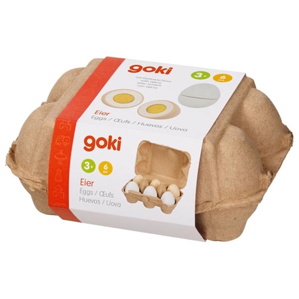 Æg med velcro i æggekarton. 6