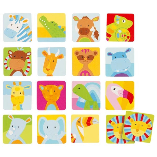 Goki memo spil safari. 32 stk. 3+